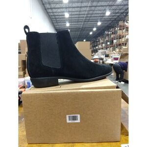 EL PASO Stylish Black Chelsea Boots for Men | Suede Finish EP4310_PA, Black, 6M